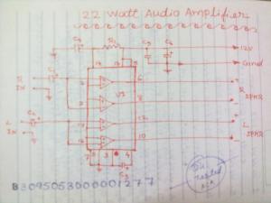 22 watts amp circuit